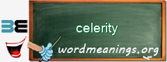 WordMeaning blackboard for celerity